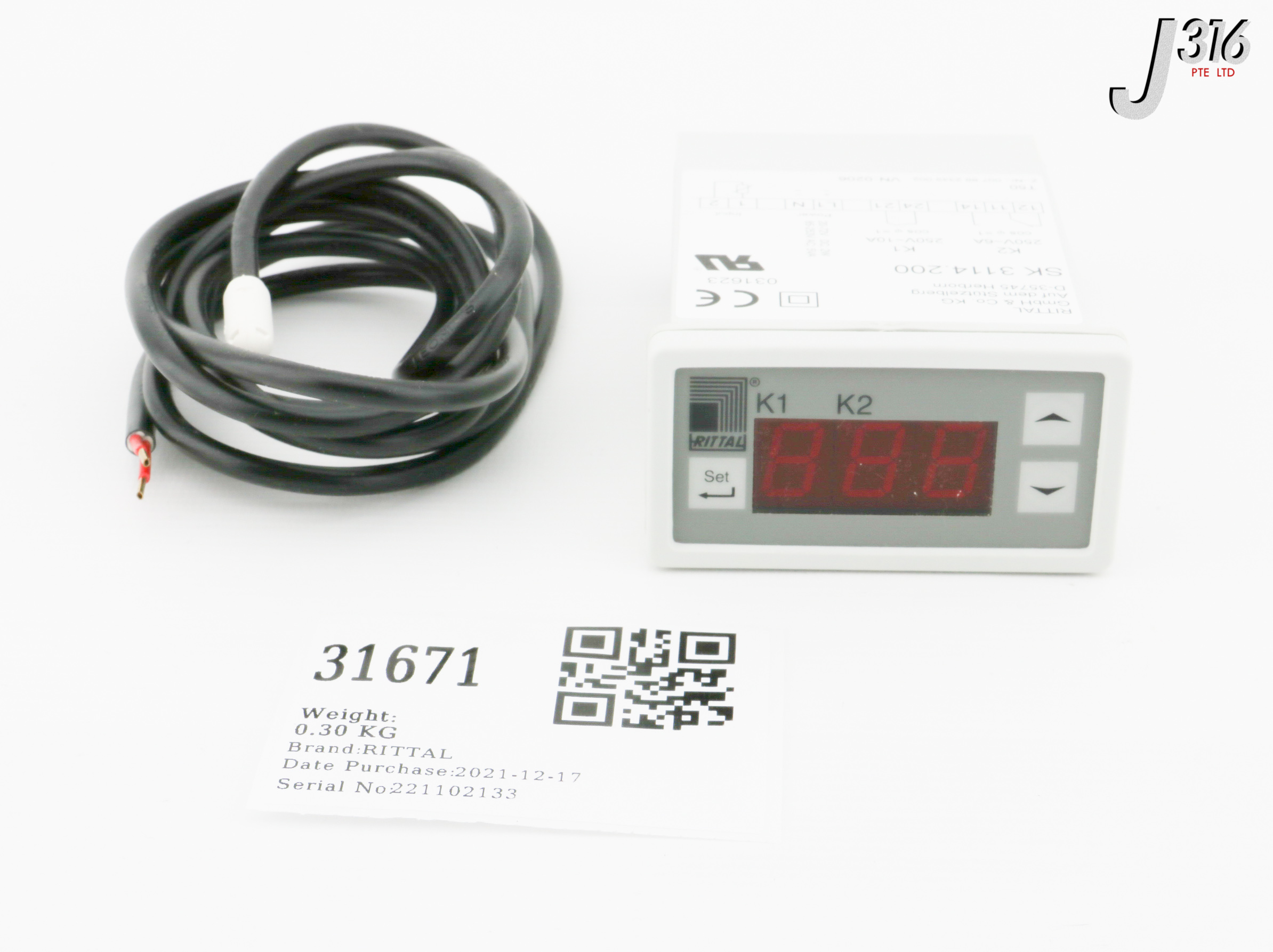 31671 RITTAL TEMOPERATURE DISPLAY & THERMOSTAT (NEW) SK 3114.200